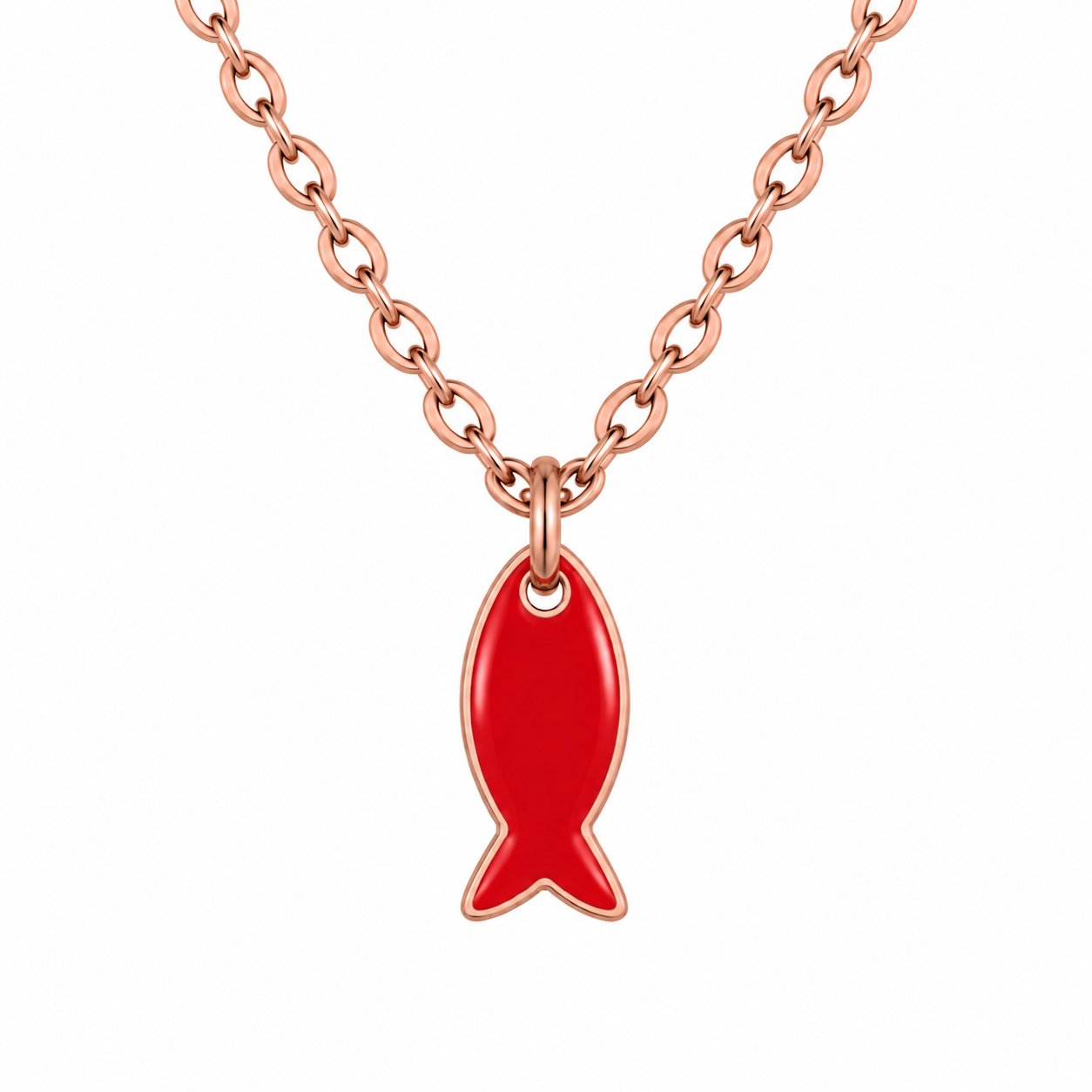 Little Red Fish Necklace