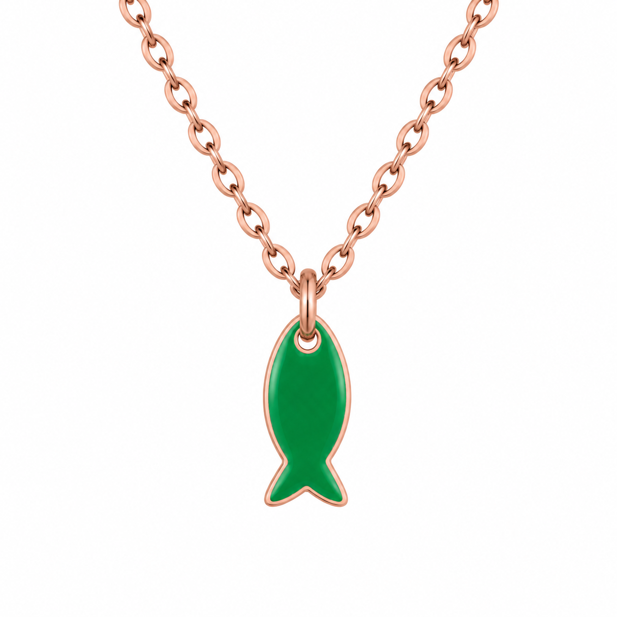 Little Green Fish Necklace