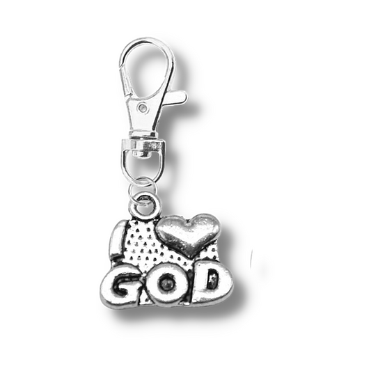 I Love God Keyring