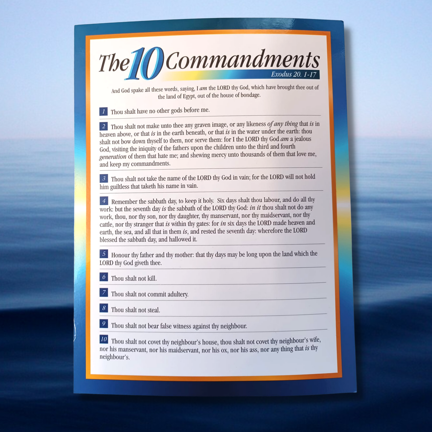 The 10 Commandments Photo Frame Card