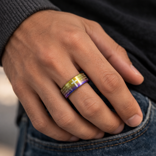 Men's Spanish Lords Prayer Ring