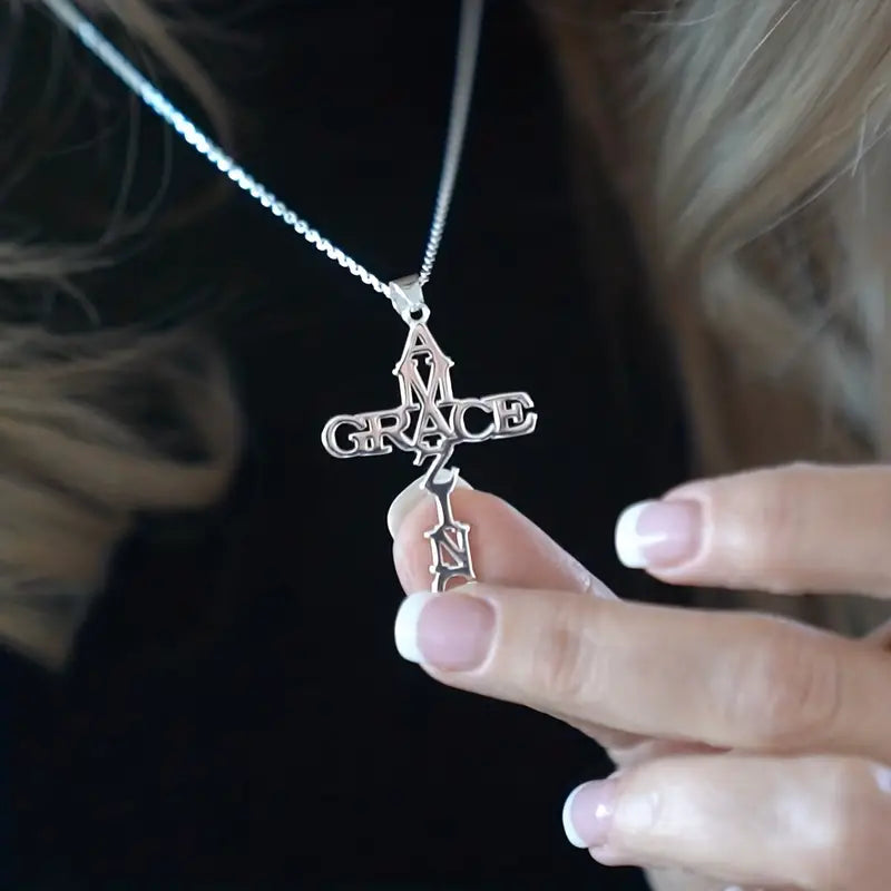 Amazing Grace Cross Necklace
