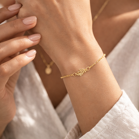 Golden Branch Of Peace Bracelet