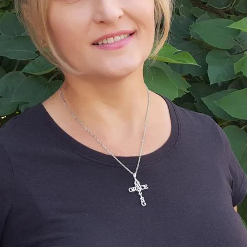 Amazing Grace Cross Necklace
