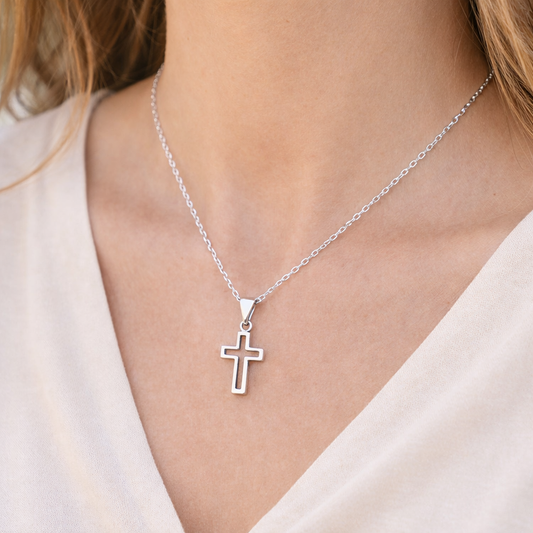 Hollow Cross Necklace