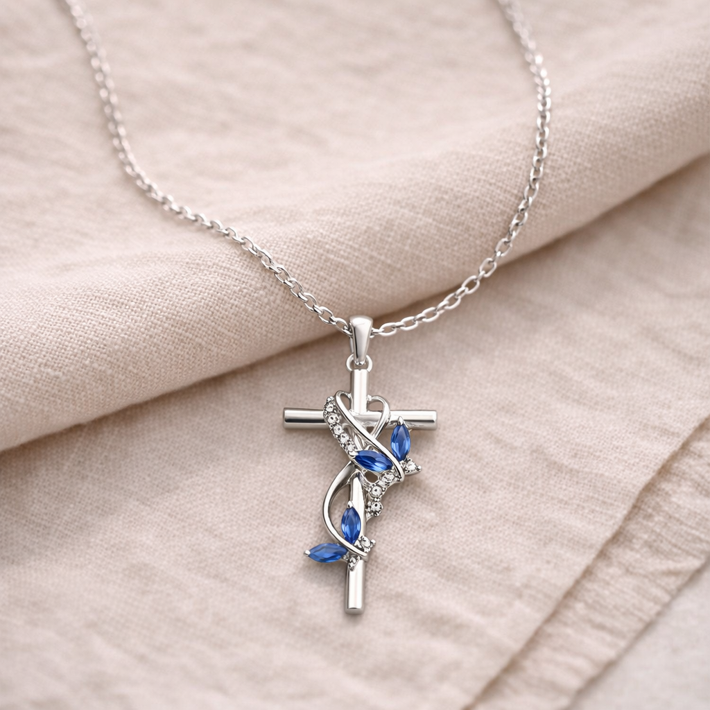 Faith in Bloom Cross Necklace