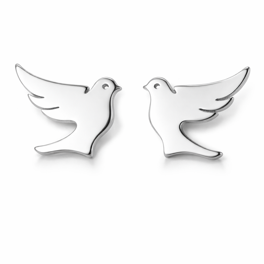 Silver Dove Earrings