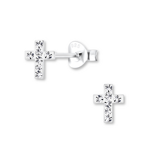 Sterling Silver Cross of Love Earrings