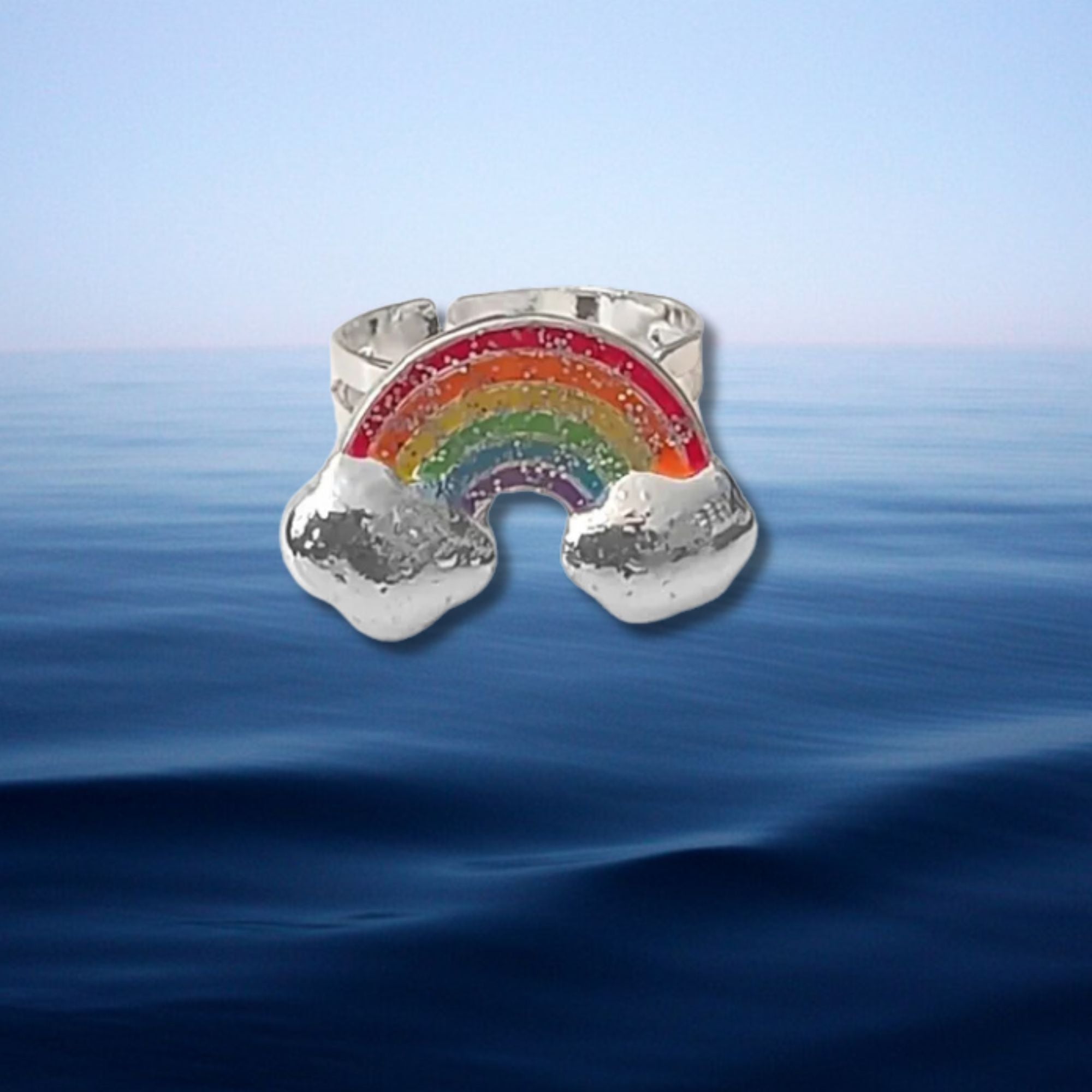 Children's Glittery Rainbow Ring
