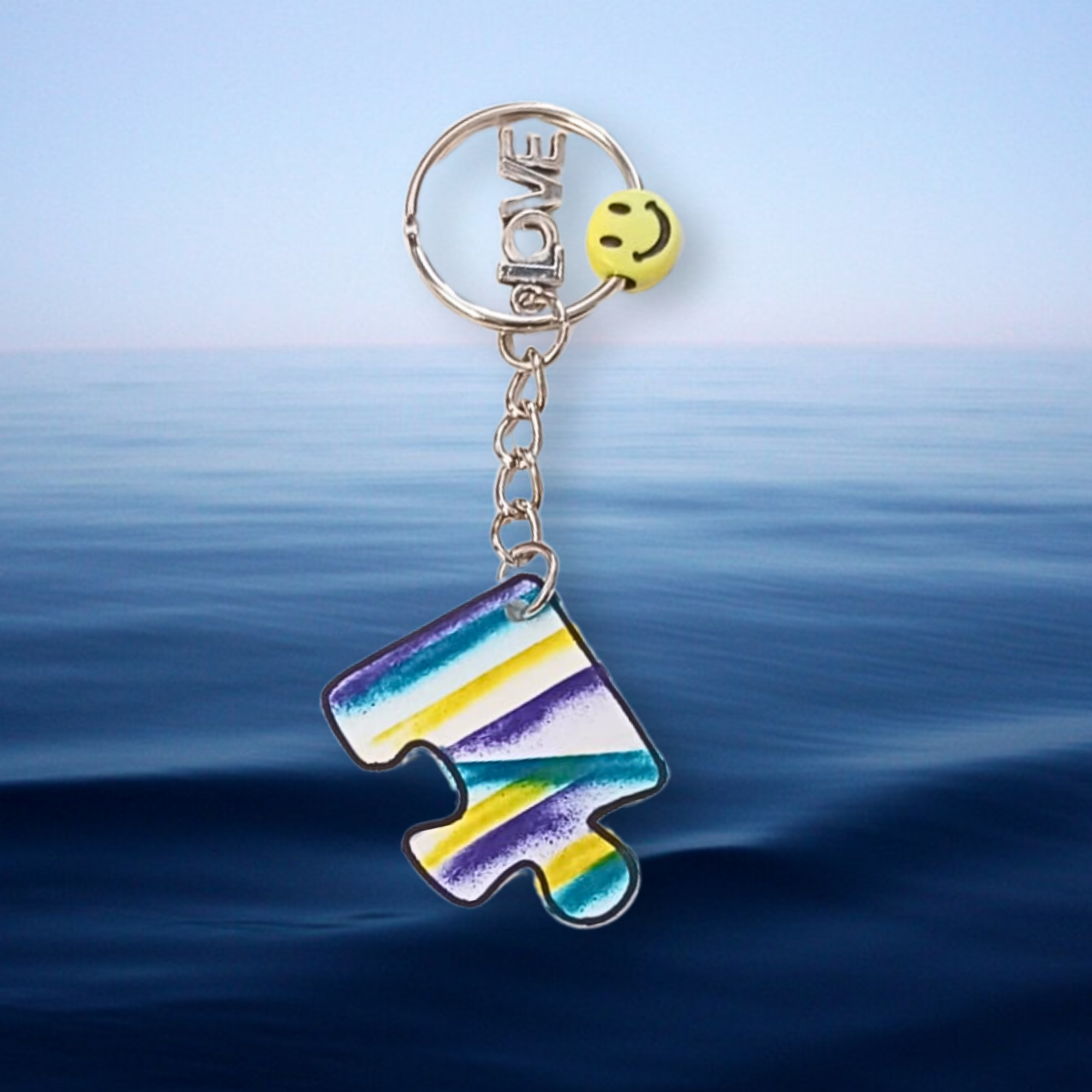 Handmade Missing Piece Jigsaw Keyring