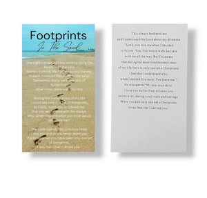 Footprints in the Sand Pocket Card (set of five)