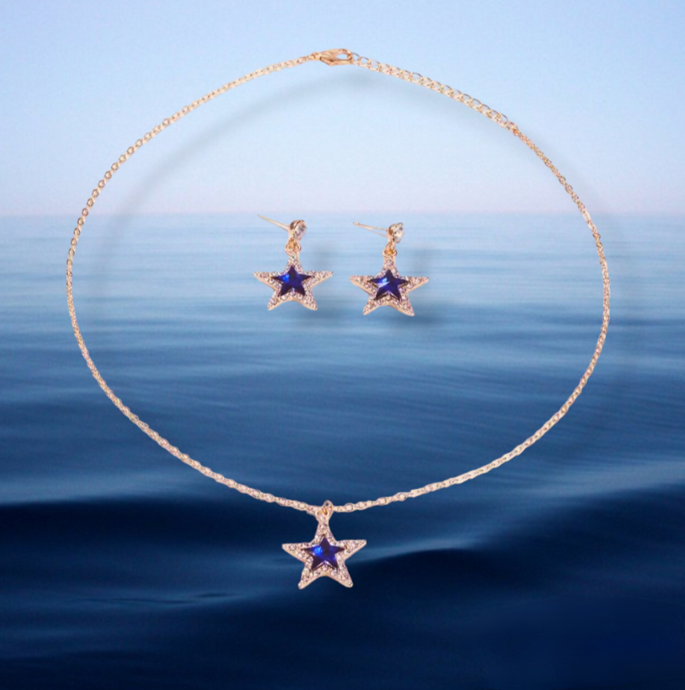 Starry Night Necklace & Earring Set