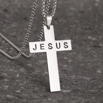 Load image into Gallery viewer, Mens Jesus Cross Necklace
