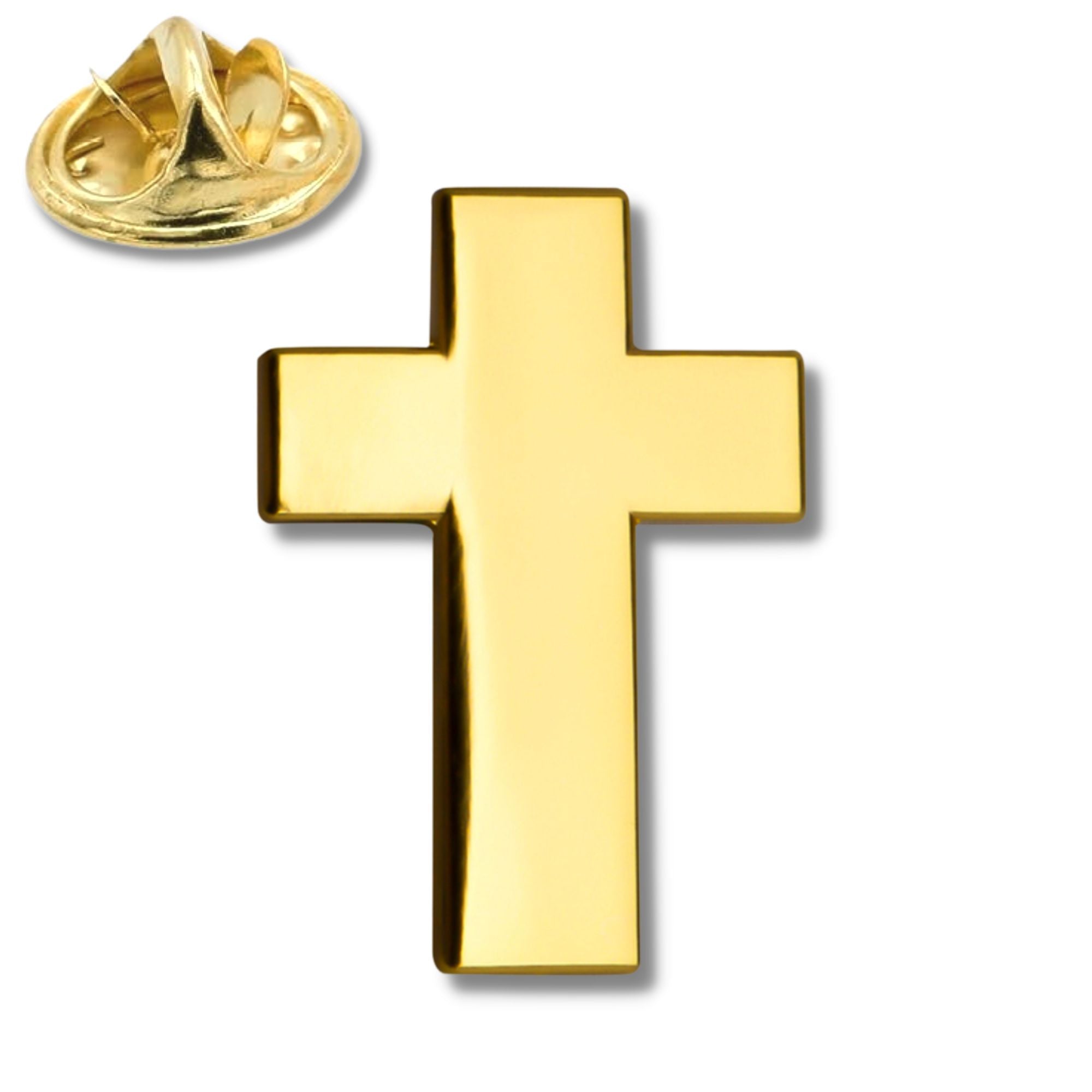 Golden Cross Pin Badge