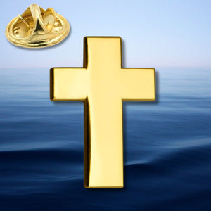 Golden Cross Pin Badge