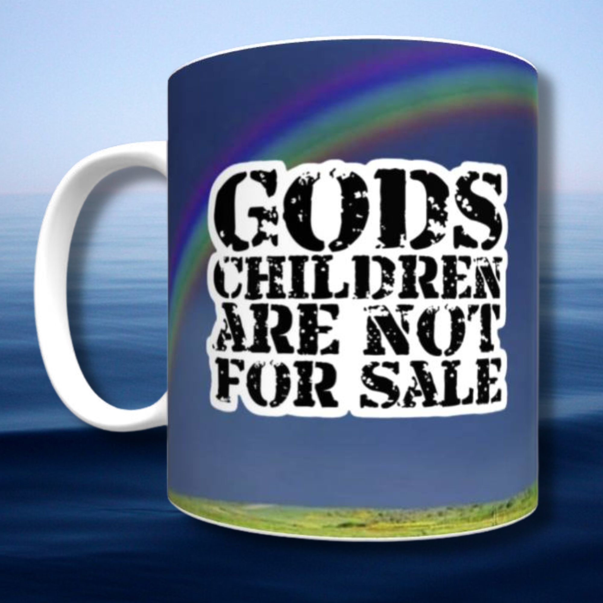 God's Children are not for Sale Mug (Rainbow)