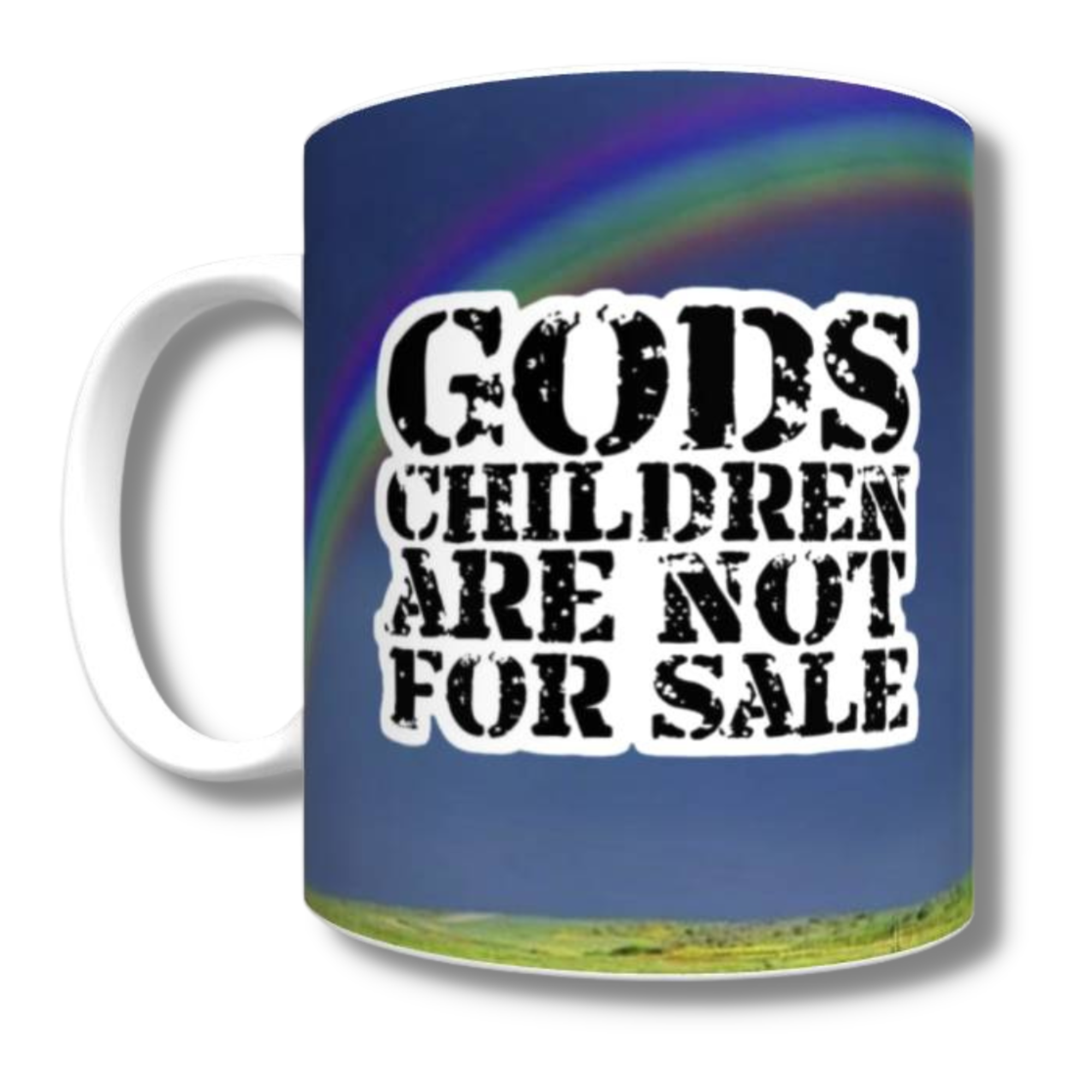 God's Children are not for Sale Mug (Rainbow)