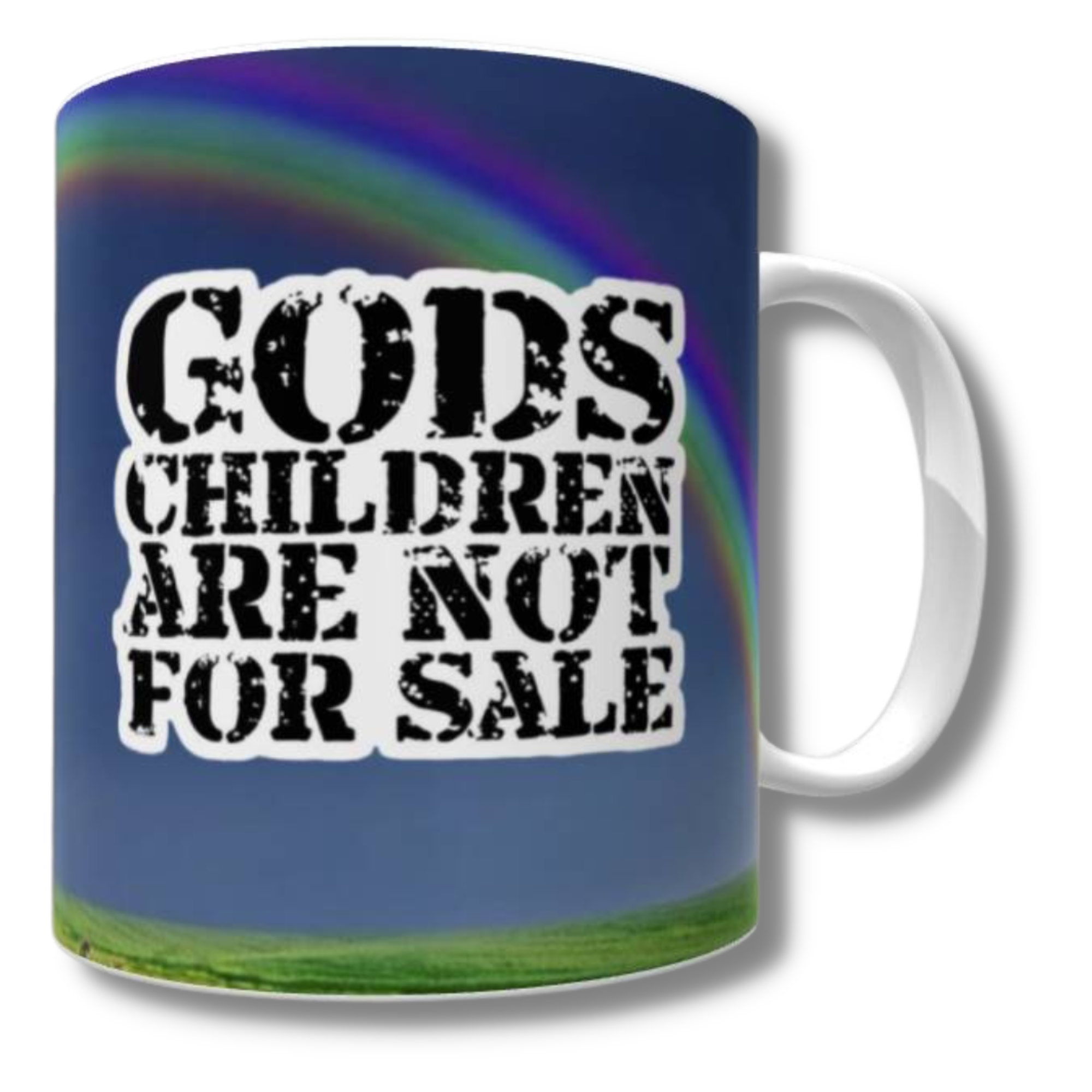 God's Children are not for Sale Mug (Rainbow)