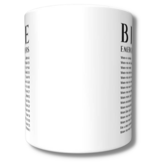 Bible Emergency Numbers Mug