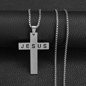 Mens Jesus Cross Necklace