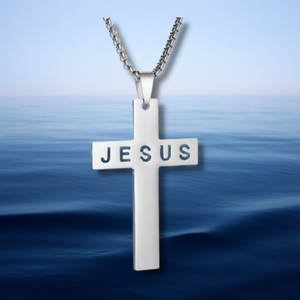 Mens Jesus Cross Necklace