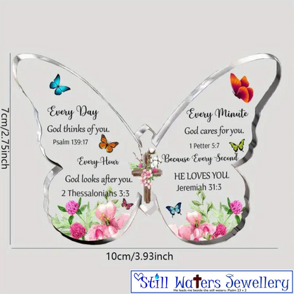 Every Day He Loves You Butterfly Ornament