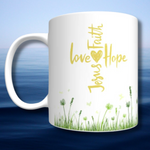 Load image into Gallery viewer, Love, Faith &amp; Hope Easter Mug
