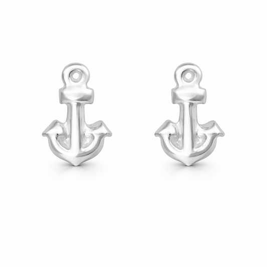 Sterling Silver Anchor Earrings