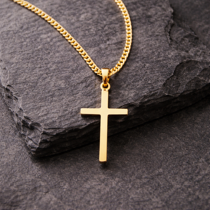 Men’s Gold Cross Necklace
