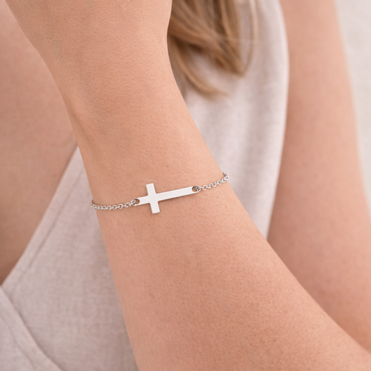Silver Cross Bracelet