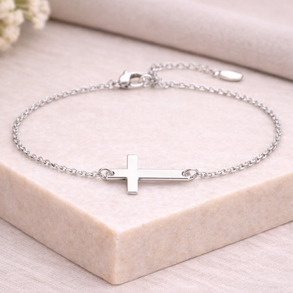 Silver Cross Bracelet
