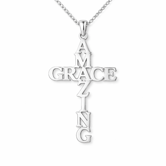 Amazing Grace Cross Necklace