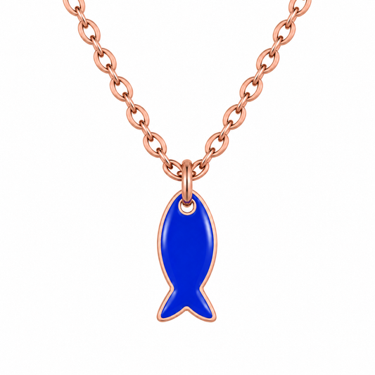 Little Blue Fish Necklace