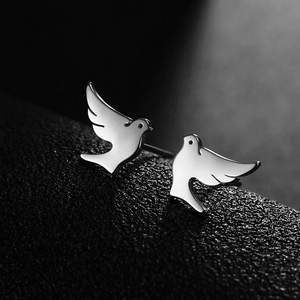 Silver Dove Earrings