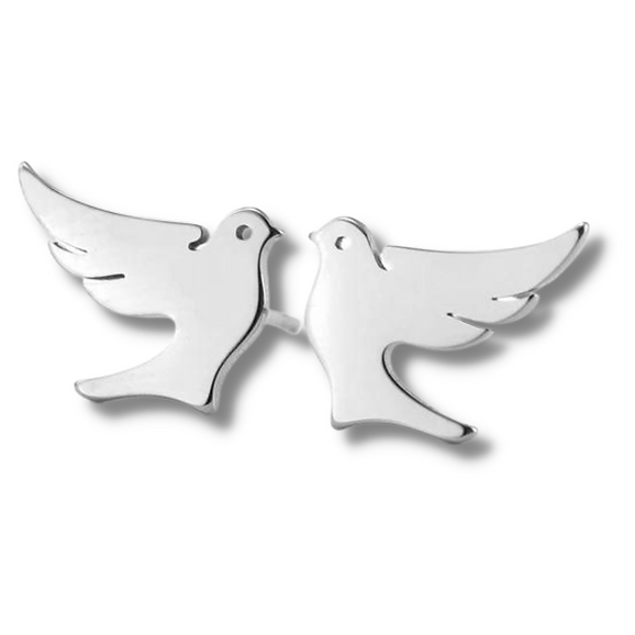 Silver Dove Earrings