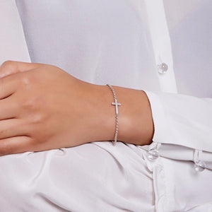 Silver Cross Bracelet