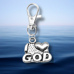Load image into Gallery viewer, I Love God Keyring
