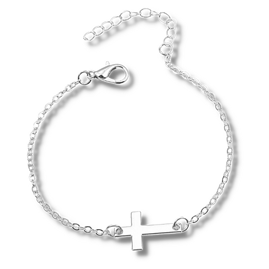 Silver Cross Bracelet