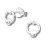 Load image into Gallery viewer, Sterling Silver For Eternity Earrings
