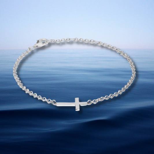 Silver Cross Bracelet