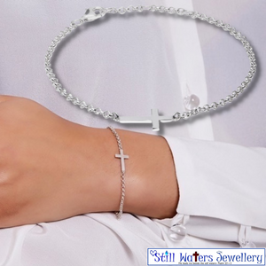 Silver Cross Bracelet