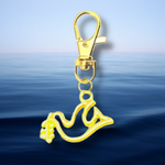 Load image into Gallery viewer, Golden Dove of Peace Keyring
