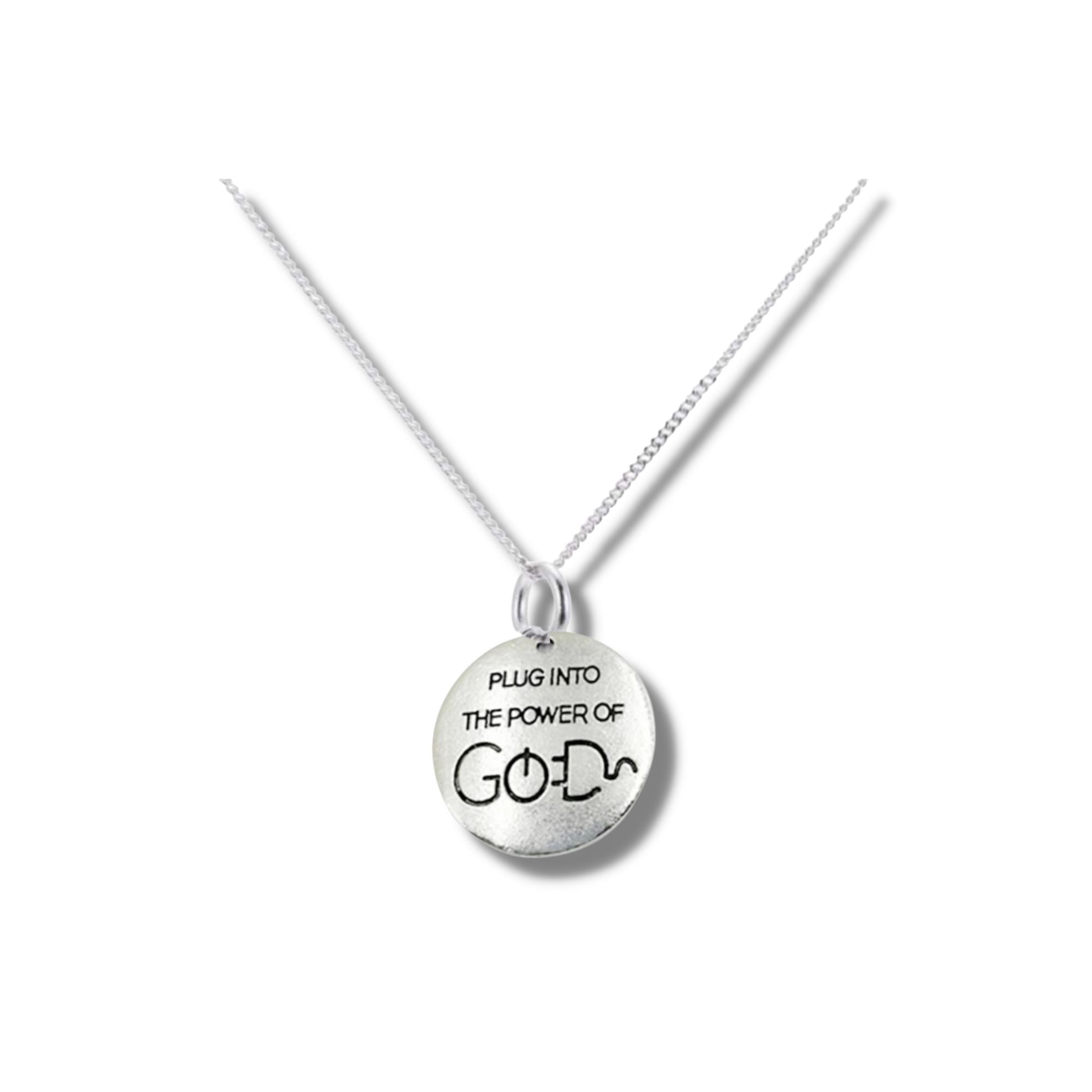 Silver plug deals pendant