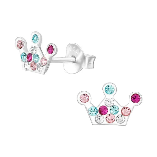 Sterling Silver Crowned with Honour Earrings