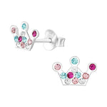 Load image into Gallery viewer, Sterling Silver Crowned with Honour Earrings
