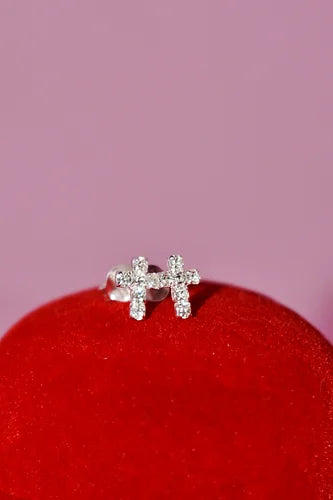 Sterling Silver Cross of Love Earrings
